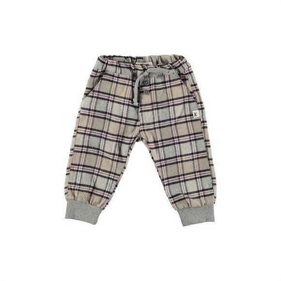 NEW PETIT INDI tartan plaid pants in beige - Picture 1 of 1